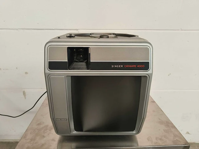 Singer caramate 4000 vintage diaprojector & cassettespeler met koffer - afbeelding 6 van  13