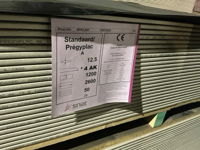Siniat standaard gipsplaat (50x) - afbeelding 3 van  3