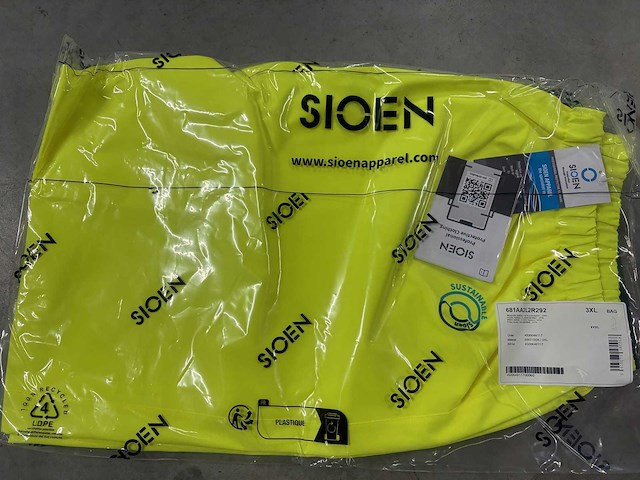 Sioen - norville - siopor regenbroek maat 2xl (10x) - afbeelding 2 van  2