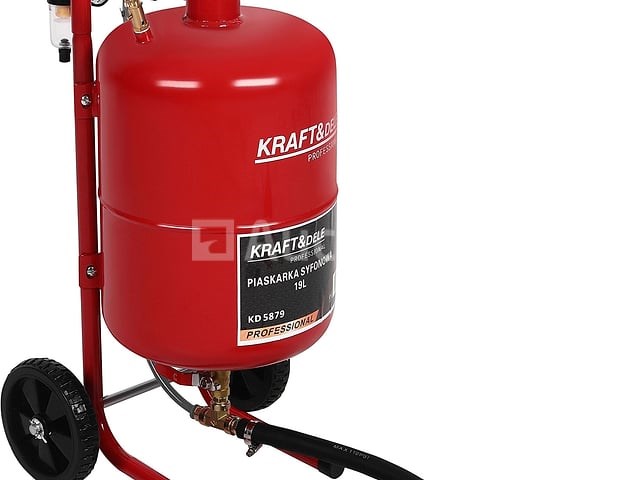 Siphon zandblaster 19l met accessoires kraft&dele - afbeelding 2 van  4
