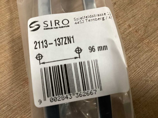 Siro 2113-137zn1 kastgreep, verchroomd (17x) - afbeelding 4 van  4