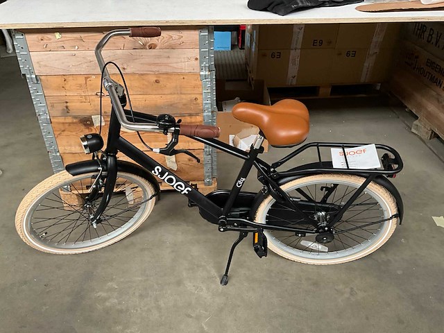 Sjoef city kinderfiets 22 inch mat zwart - afbeelding 3 van  9