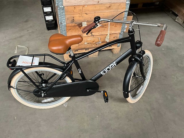 Sjoef city kinderfiets 22 inch mat zwart - afbeelding 6 van  9