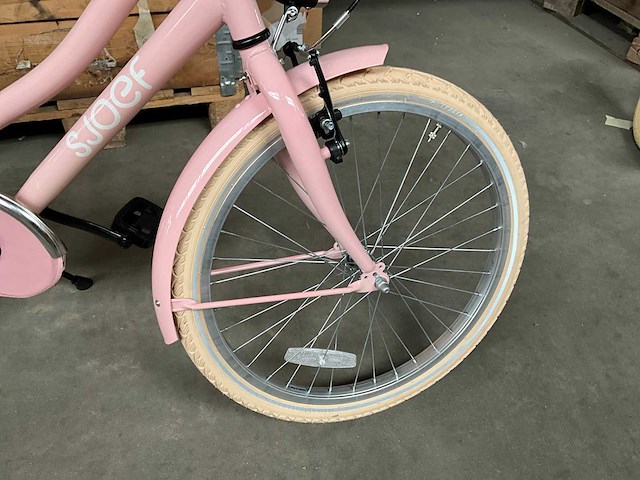 Sjoef city kinderfiets 22 inch roze - afbeelding 7 van  9