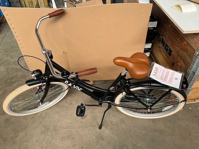 Sjoef city kinderfiets 24 inch mat zwart - afbeelding 7 van  14