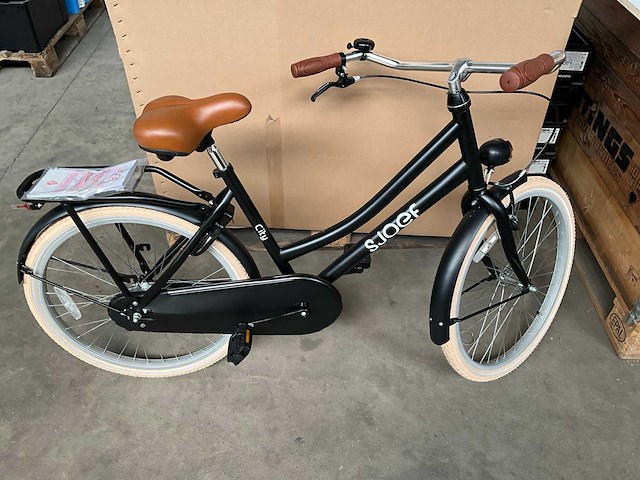 Sjoef city kinderfiets 24 inch mat zwart - afbeelding 14 van  14