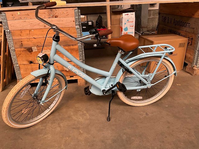 Sjoef city kinderfiets blauw 24 inch - afbeelding 5 van  12