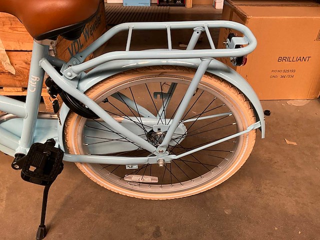 Sjoef city kinderfiets blauw 24 inch - afbeelding 9 van  12