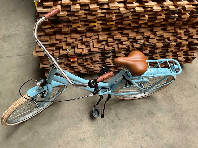 Sjoef city kinderfiets meisjes 24 inch lichtblauw - afbeelding 4 van  12