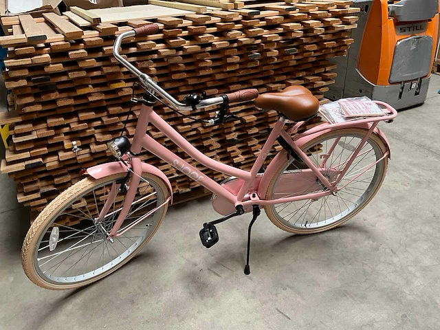Sjoef city kinderfiets meisjes roze 26 inch - afbeelding 1 van  6