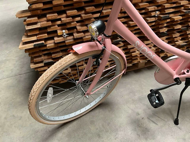 Sjoef city kinderfiets meisjes roze 26 inch - afbeelding 5 van  12