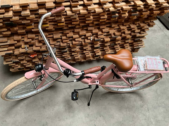 Sjoef city kinderfiets meisjes roze 26 inch - afbeelding 8 van  12