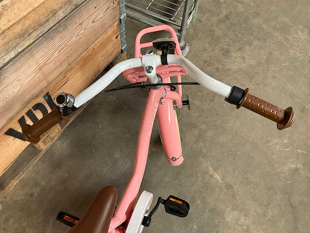 Sjoef classic girl kinderfiets 18” roze - afbeelding 8 van  12