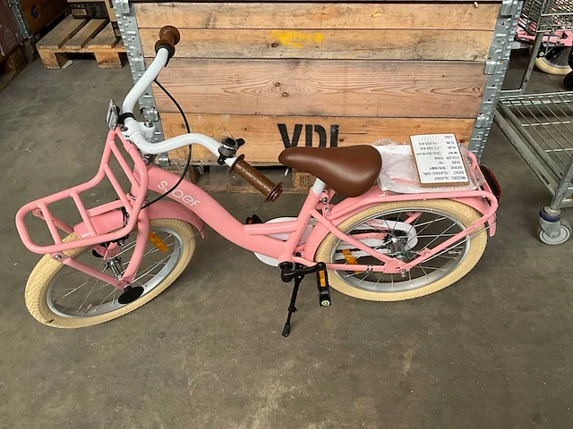 Sjoef classic girl kinderfiets 18” roze - afbeelding 11 van  12
