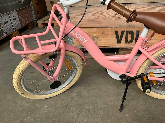 Sjoef classic girl kinderfiets 18” roze - afbeelding 12 van  12