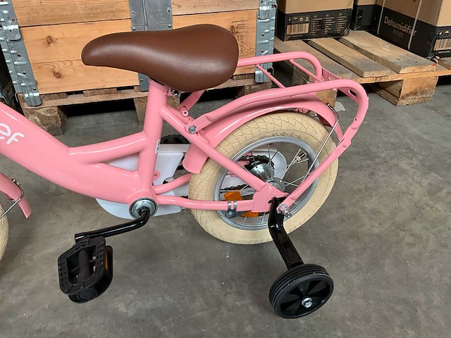 Sjoef classic girl kinderfiets met zijwieltjes 12 inch - afbeelding 4 van  9