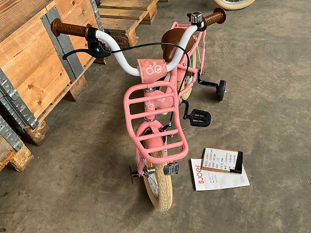 Sjoef classic girl kinderfiets met zijwieltjes 12 inch - afbeelding 6 van  9