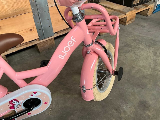 Sjoef classic girl kinderfiets met zijwieltjes 12 inch - afbeelding 9 van  9