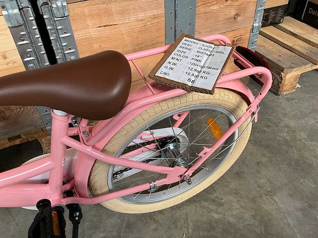 Sjoef classic girl kinderfiets met zijwieltjes 18 inch - afbeelding 2 van  6