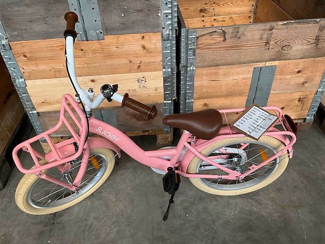 Sjoef classic girl kinderfiets met zijwieltjes 18 inch - afbeelding 5 van  6