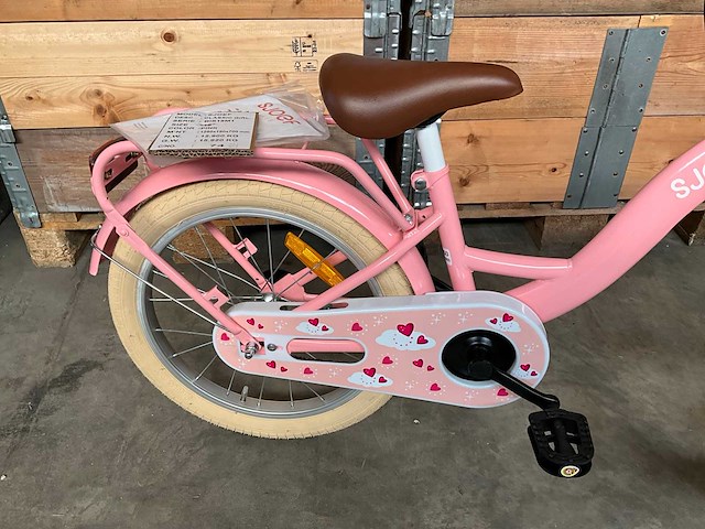Sjoef classic girl kinderfiets met zijwieltjes 18 inch - afbeelding 8 van  10
