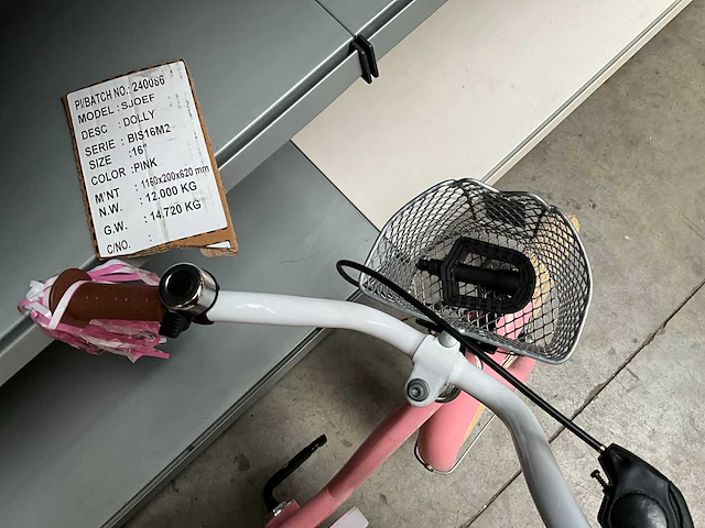 Sjoef dolly kinderfiets 16” roze - afbeelding 8 van  13