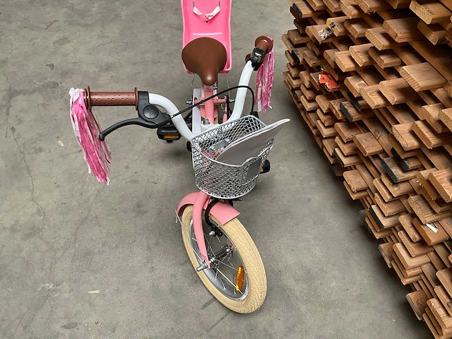 Sjoef dolly kinderfiets meisjes met zijwieltjes 14 inch roze - afbeelding 6 van  14