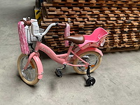Sjoef dolly kinderfiets meisjes met zijwieltjes 14 inch roze - afbeelding 8 van  14