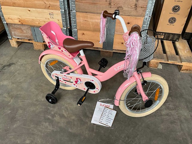 Sjoef dolly kinderfiets met zijwieltjes 16 inch - afbeelding 1 van  11