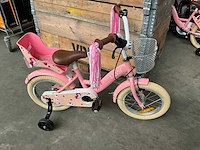 Sjoef dolly kinderfiets roze met zijwieltjes 14”