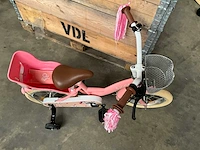 Sjoef dolly kinderfiets roze met zijwieltjes 14” - afbeelding 6 van  10