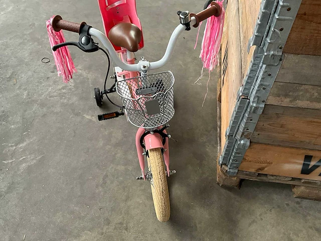 Sjoef dolly kinderfiets roze met zijwieltjes 14” - afbeelding 7 van  10