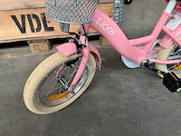 Sjoef dolly kinderfiets roze met zijwieltjes 14” - afbeelding 9 van  10