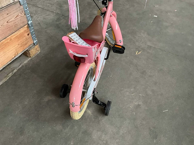 Sjoef dolly kinderfiets roze met zijwieltjes 16” - afbeelding 2 van  11
