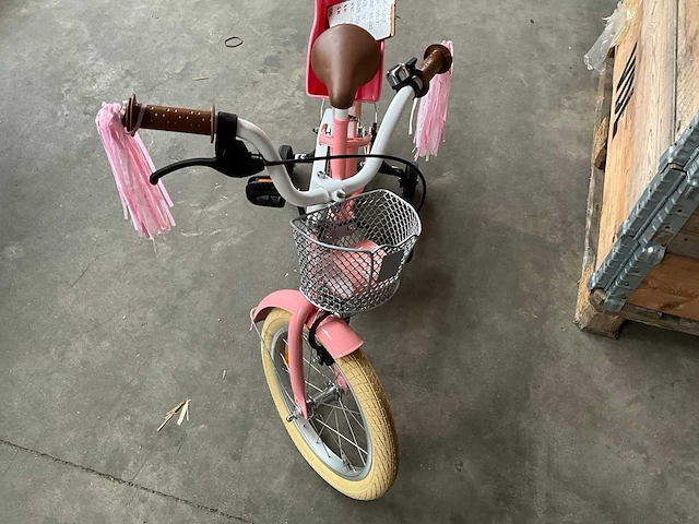 Sjoef dolly kinderfiets roze met zijwieltjes 16” - afbeelding 3 van  11