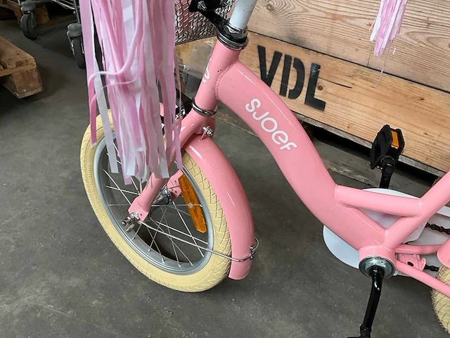 Sjoef dolly kinderfiets roze met zijwieltjes 16” - afbeelding 5 van  11