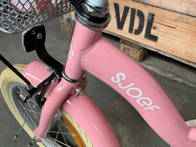 Sjoef dolly kinderfiets roze met zijwieltjes 16” - afbeelding 6 van  11