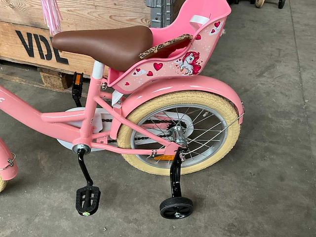 Sjoef dolly kinderfiets roze met zijwieltjes 16” - afbeelding 7 van  11