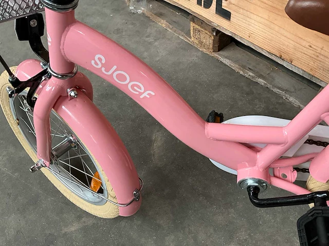 Sjoef dolly kinderfiets roze met zijwieltjes 16” - afbeelding 3 van  12