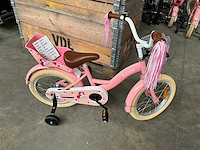Sjoef dolly kinderfiets roze met zijwieltjes 16”