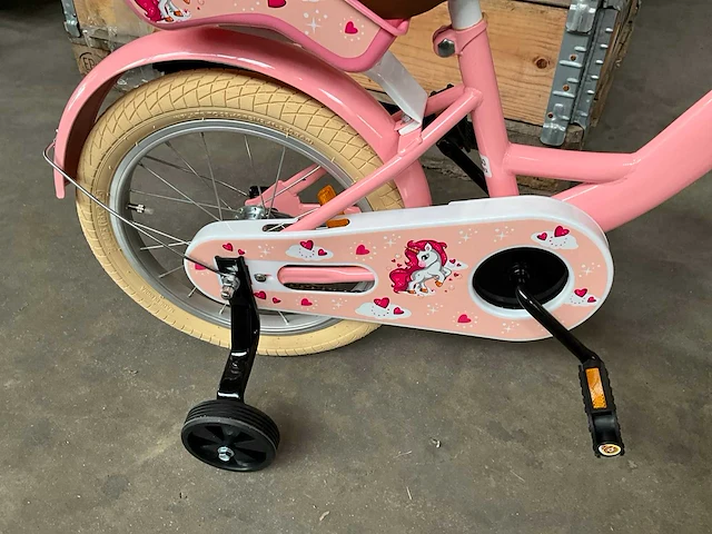 Sjoef dolly kinderfiets roze met zijwieltjes 16” - afbeelding 5 van  12