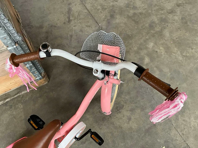 Sjoef dolly kinderfiets roze met zijwieltjes 16” - afbeelding 9 van  12