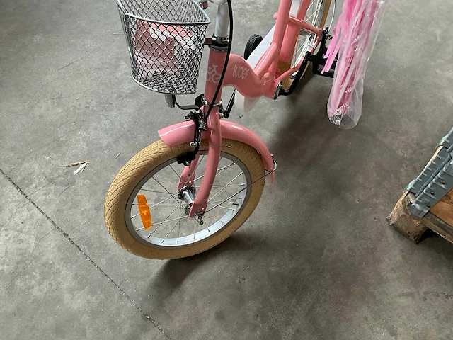 Sjoef dolly kinderfiets roze met zijwieltjes 16” - afbeelding 11 van  12