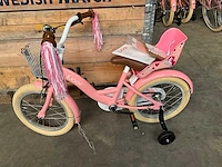 Sjoef dolly kinderfiets roze met zijwieltjes 16” - afbeelding 2 van  12