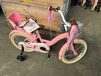 Sjoef dolly kinderfiets roze met zijwieltjes 16”