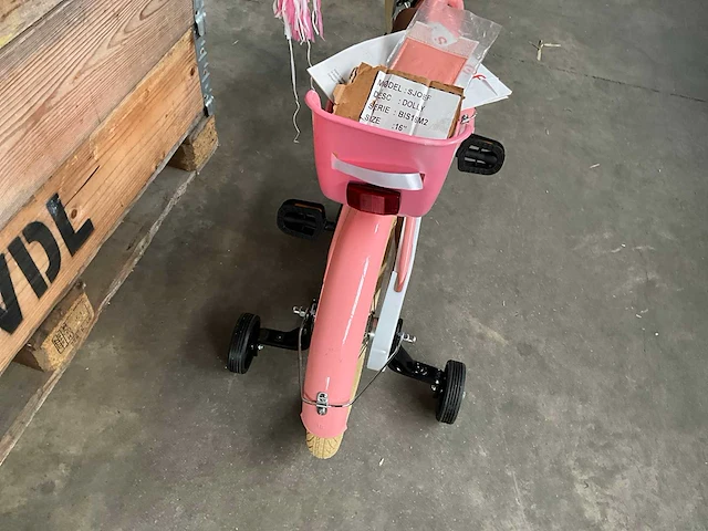 Sjoef dolly kinderfiets roze met zijwieltjes 16” - afbeelding 11 van  12