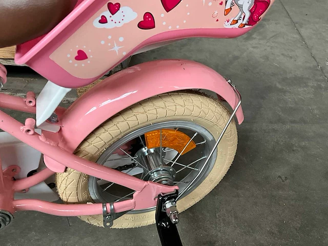 Sjoef dolly kinderfiets roze met zijwieltjes - afbeelding 3 van  13