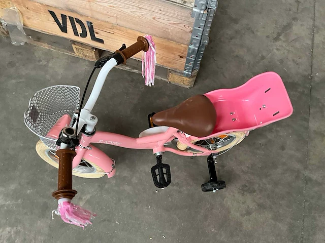 Sjoef dolly kinderfiets roze met zijwieltjes - afbeelding 4 van  13