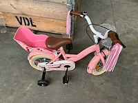 Sjoef dolly kinderfiets roze met zijwieltjes