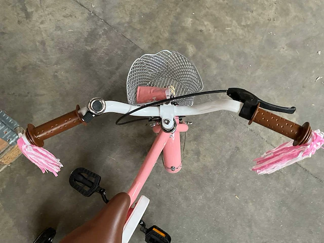 Sjoef dolly kinderfiets roze met zijwieltjes - afbeelding 9 van  13
